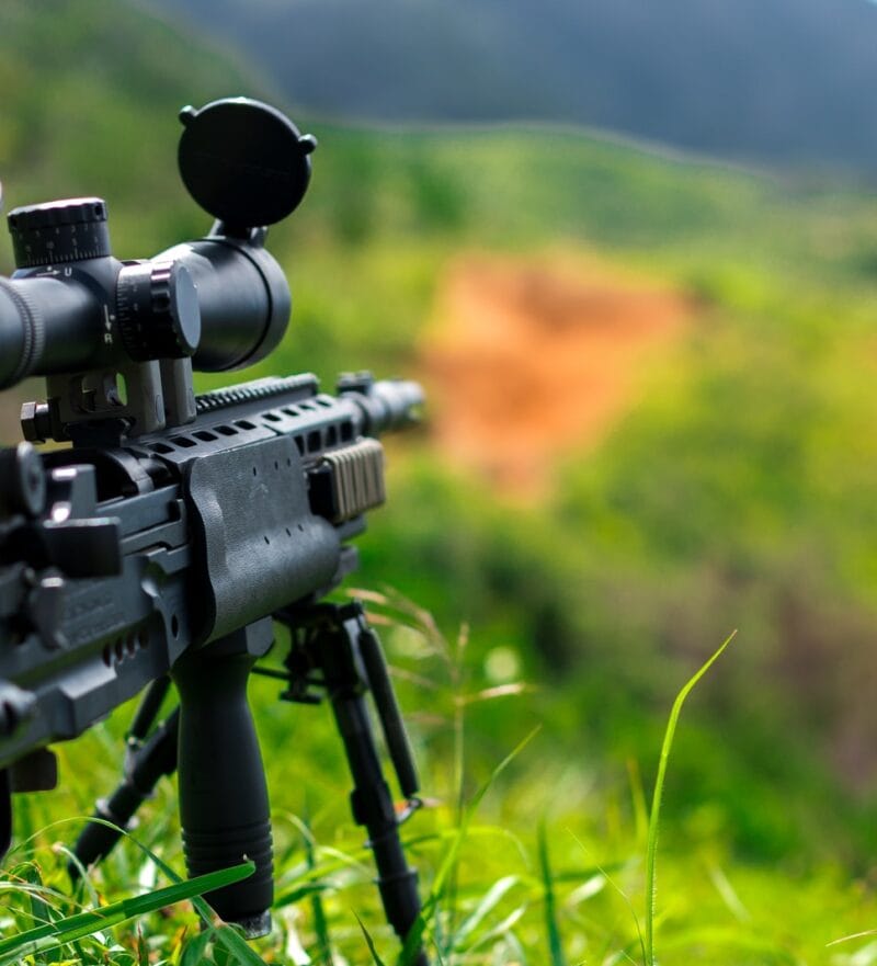 rules of third photography of sniper rifle