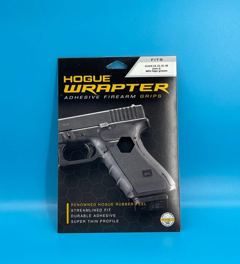 Wrapter Adhesive Grip for GLOCK 19, 23, 32, 38 (Gen 3): Rubber (Grain Texture) - Black
