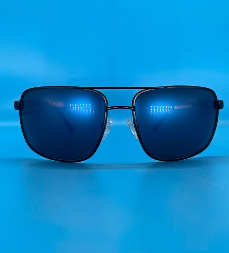 George NIR Polarized Matte Black Blue Lens